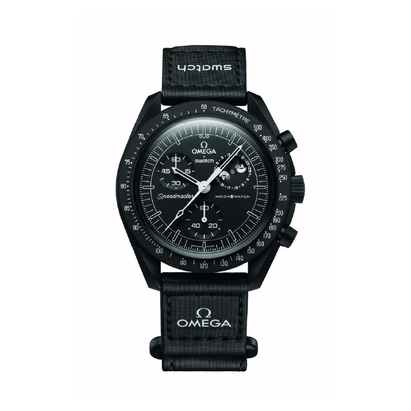 omega swatch mission to the moon snoopy black